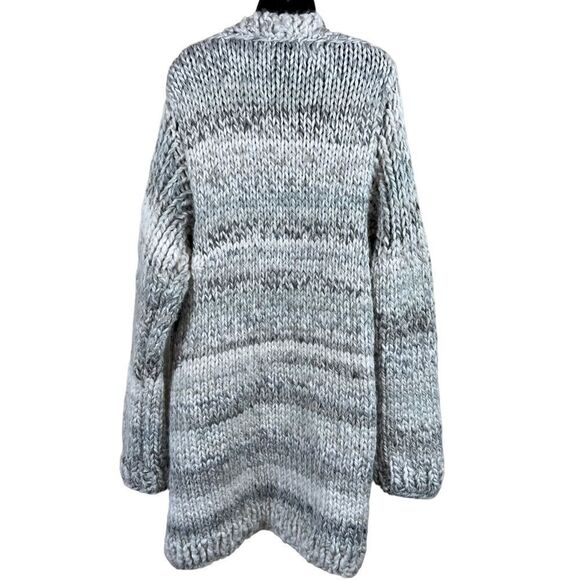 Extra Chunky Hand Knit Open Front Long Cardigan Sweater - Picture 10 of 10